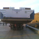 Nafsika II final stages in Paphos Harbour