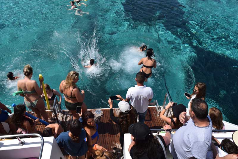 Easter Sunday on Nafsikia II in the Blue Lagoon, Cyprus